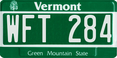 VT license plate WFT284