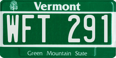 VT license plate WFT291