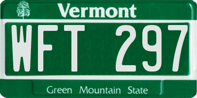 VT license plate WFT297