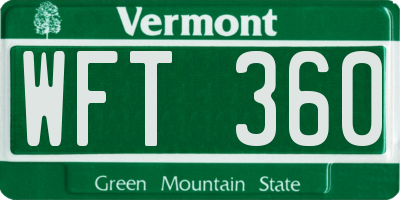 VT license plate WFT360