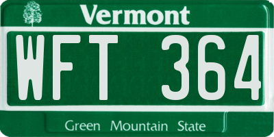 VT license plate WFT364