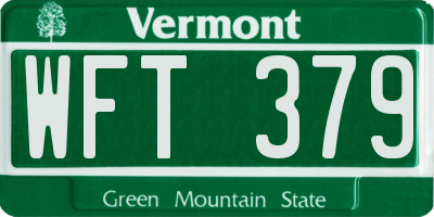VT license plate WFT379