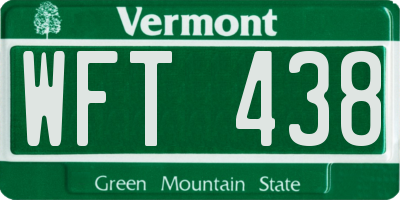VT license plate WFT438