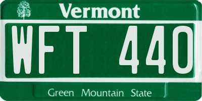 VT license plate WFT440