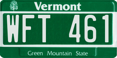 VT license plate WFT461