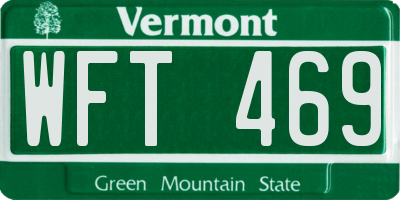 VT license plate WFT469