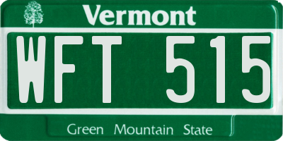 VT license plate WFT515