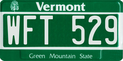VT license plate WFT529