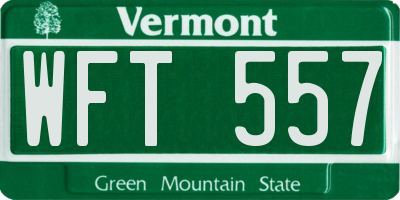 VT license plate WFT557