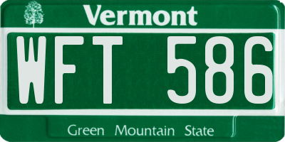 VT license plate WFT586