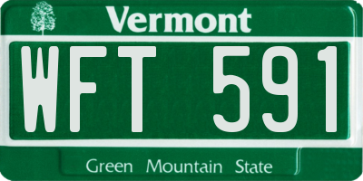 VT license plate WFT591