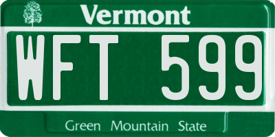 VT license plate WFT599
