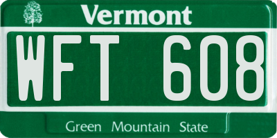 VT license plate WFT608