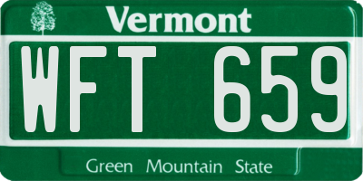 VT license plate WFT659