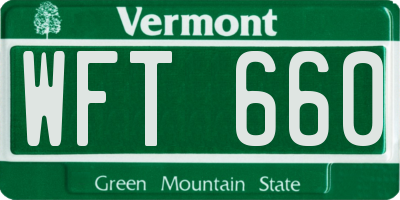 VT license plate WFT660