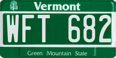 VT license plate WFT682
