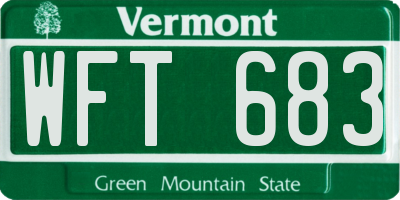 VT license plate WFT683