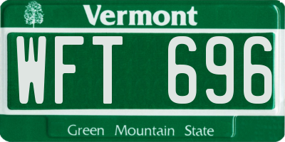 VT license plate WFT696