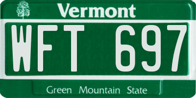 VT license plate WFT697