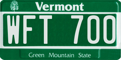 VT license plate WFT700