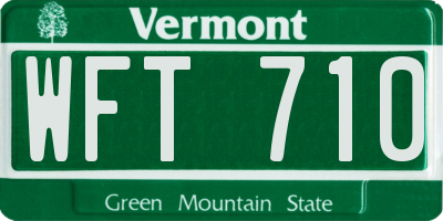 VT license plate WFT710