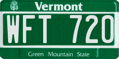 VT license plate WFT720