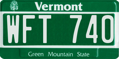 VT license plate WFT740