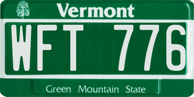 VT license plate WFT776