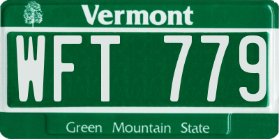 VT license plate WFT779