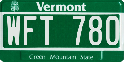 VT license plate WFT780