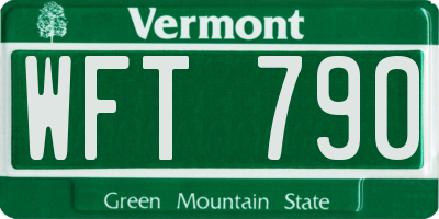 VT license plate WFT790