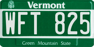VT license plate WFT825