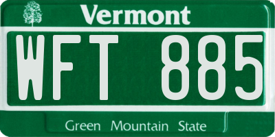 VT license plate WFT885