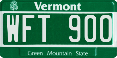 VT license plate WFT900