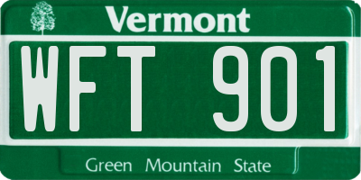 VT license plate WFT901