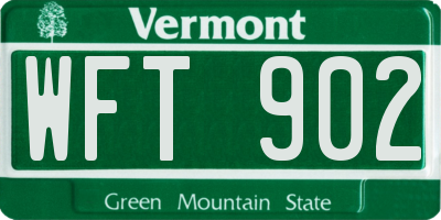 VT license plate WFT902