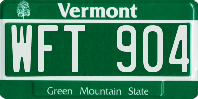 VT license plate WFT904