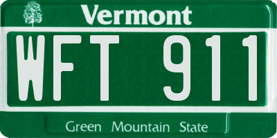 VT license plate WFT911