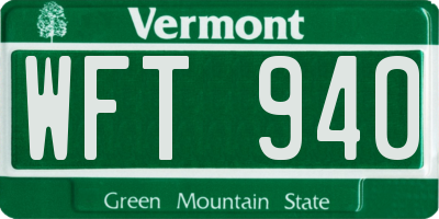VT license plate WFT940