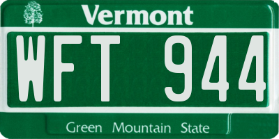 VT license plate WFT944
