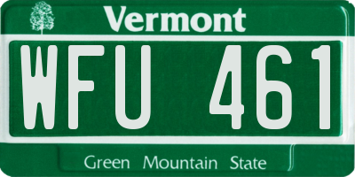 VT license plate WFU461
