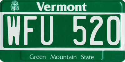 VT license plate WFU520