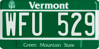 VT license plate WFU529