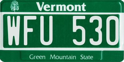 VT license plate WFU530