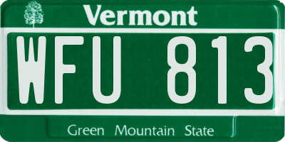 VT license plate WFU813