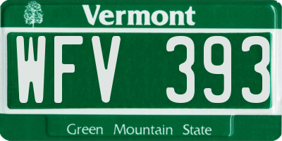 VT license plate WFV393