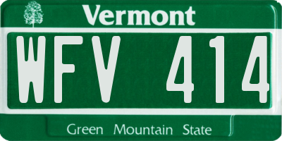 VT license plate WFV414