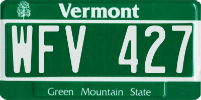 VT license plate WFV427
