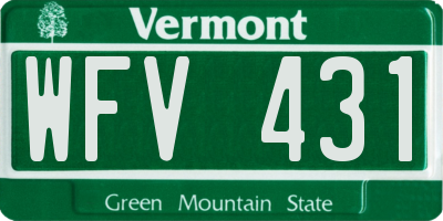 VT license plate WFV431