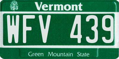 VT license plate WFV439